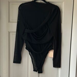 SHEIN Black Long Sleeve Bodysuit